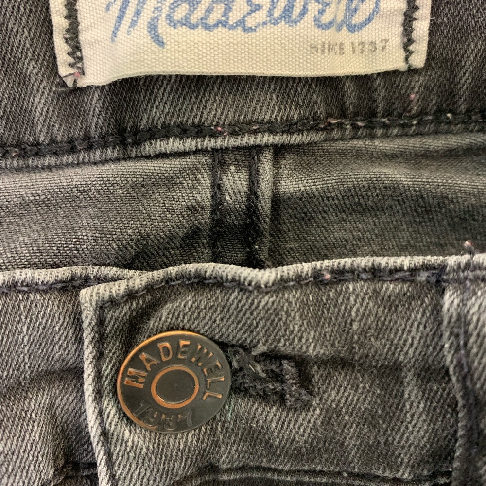 *SOLD* MADEWELL HIGH RISER SKINNY FADED BLACK JEANS ACID WASHED DENIM SIZE 28 - Picture 5 of 16